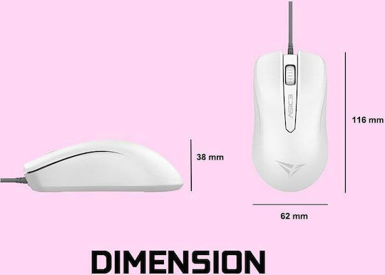 Alcatroz Asic 3 Ενσύρματο Ποντίκι White