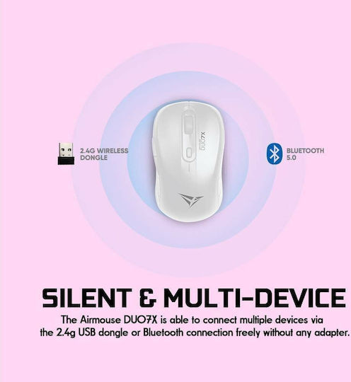 Alcatroz Duo 7X Безжичен Bluetooth Мишка Бял