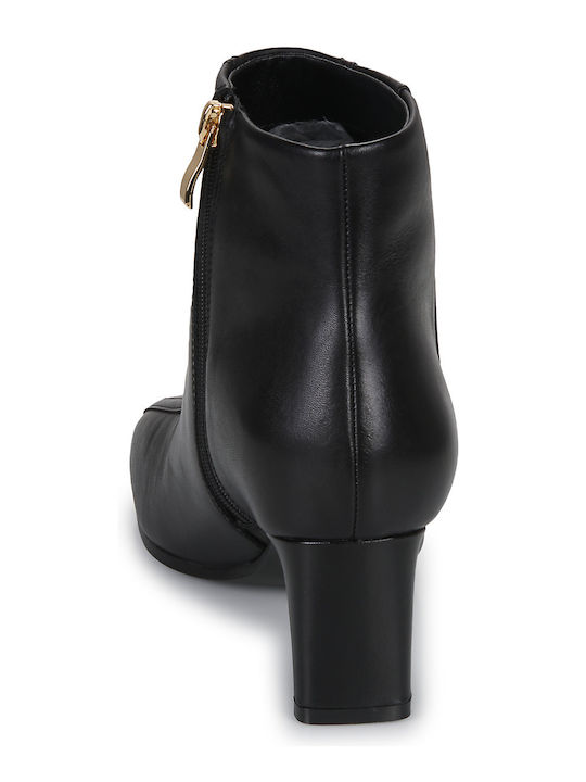 Seren55 Top Leder Damen Stiefeletten Schwarz