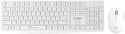 Alcatroz Xplorer Air 6600 Wireless Keyboard & Mouse Set English US White