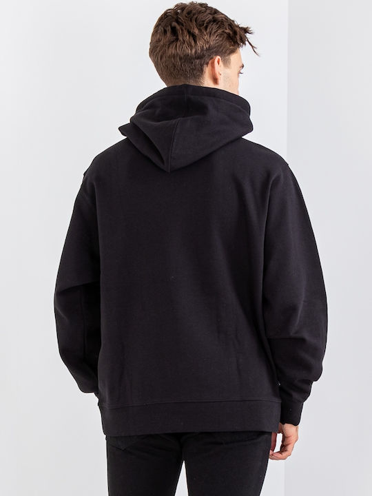 Sweatshirt mit Kapuze Schwarz
