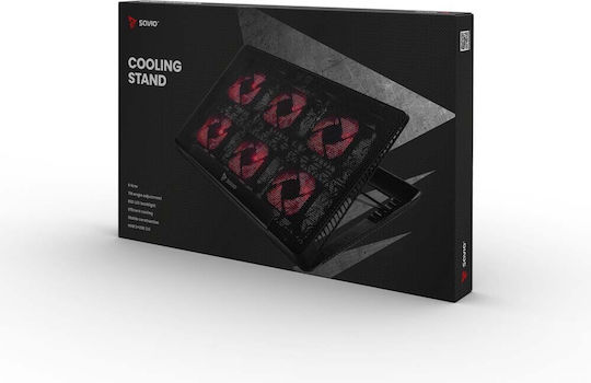 Savio COS-01 Cooling Pad For Laptop Up To 17.3" With 6 Fans And Lighting
