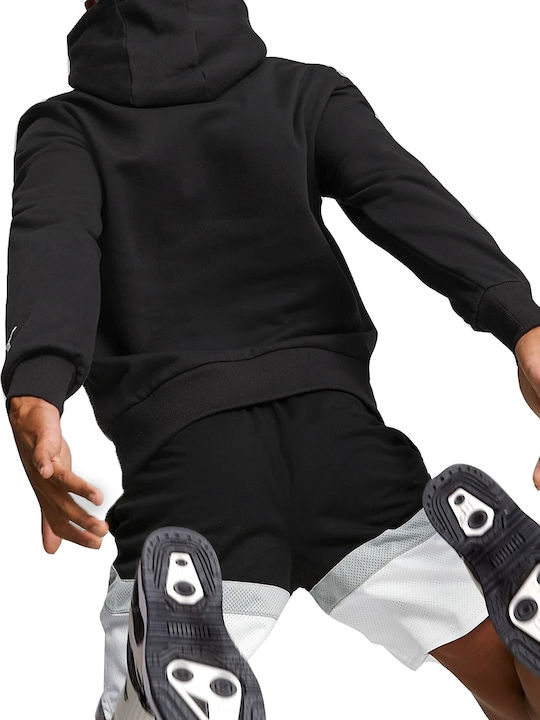 PUMA Graphic Booster Φούτερ Μαύρο με Κουκούλα