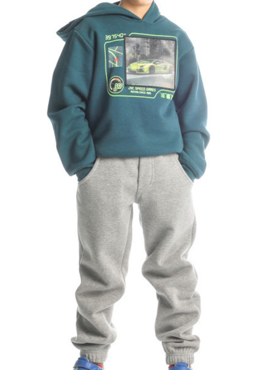 Joyce Kids Sweatpants Set Petrol Blue 2pcs