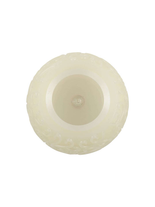 GloboStar Διακοσμητικό Φωτιστικό CANDLE LED Θερμό Λευκό 2700K Κερί 6x6x5εκ.