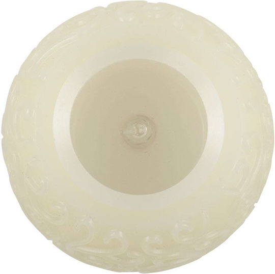 GloboStar CANDLE Dekorative Lampe Wachs-Politur Weiß