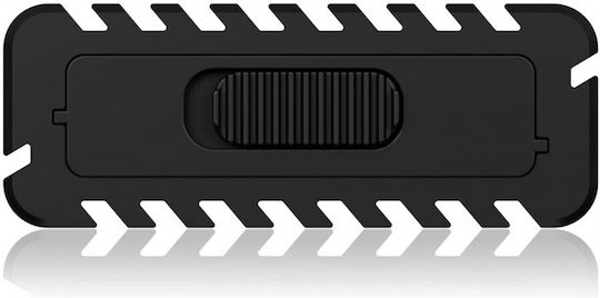 Icy Box Hard Drive Case M.2 SATA III / PCI-Express NVME with connection USB 3.2 Type-C in Schwarz color