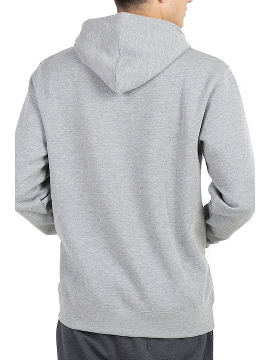 Russell Athletic Sporting Division Men's Sweatshirt with Hood and Pockets Light Grey Melange