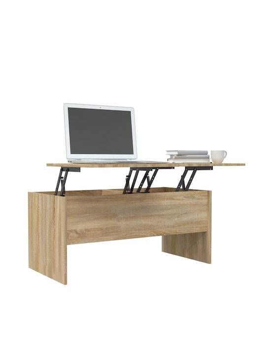 Sonoma Eiche Rechteckiges Zentral Kaffeetisch mit Hebemechanismus M102xBreite50.5xHöhe46.5cm