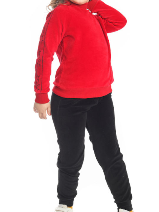 Joyce Kids Sweatpants Set Red 2pcs