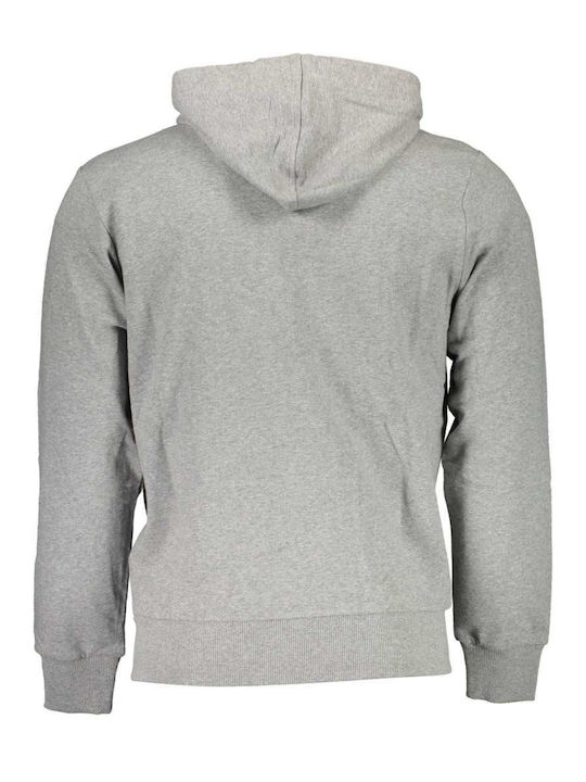 La Martina Men's Sweatshirt Jacket with Hood and Pockets Gray