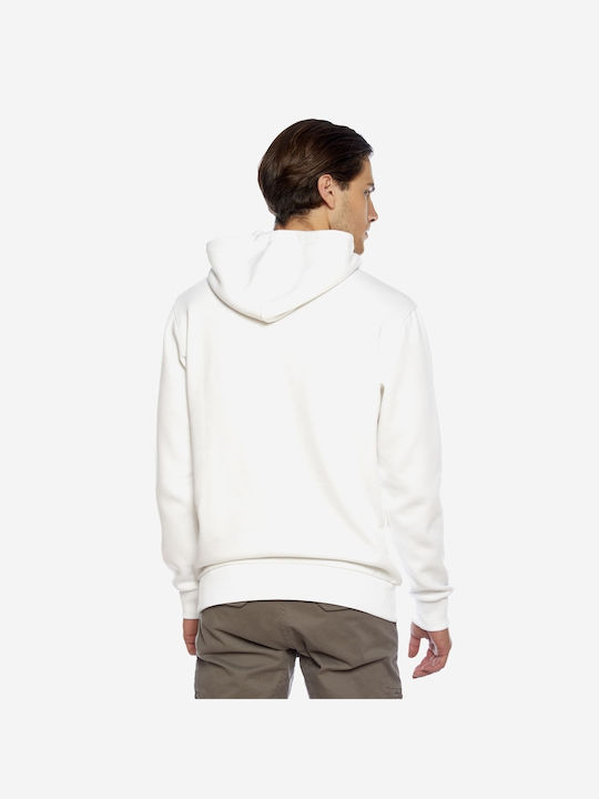 Brokers Jeans Men's Sweatshirt with Hood and Pockets White