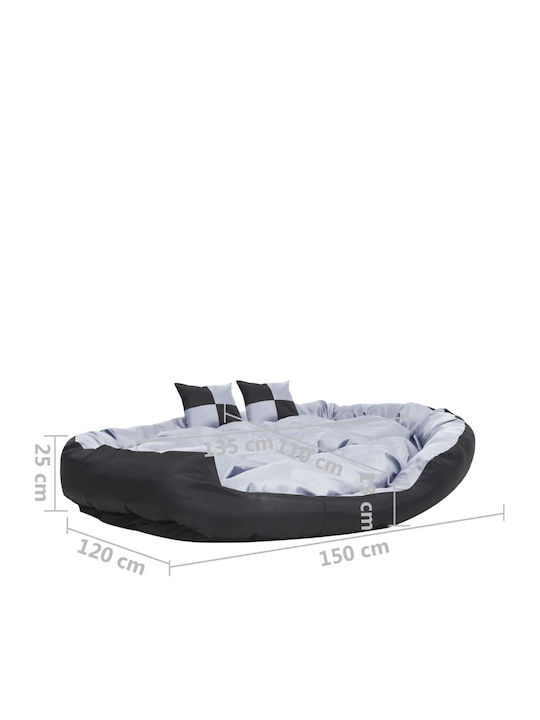 vidaXL Canapea Pat pentru câini Gri 150x120cm.