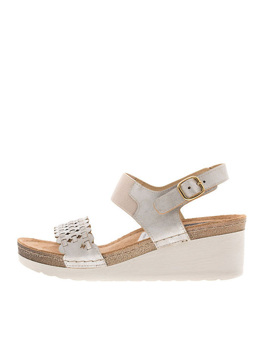 Anatomic Women's Fabric Ankle Strap Platforms Bronze