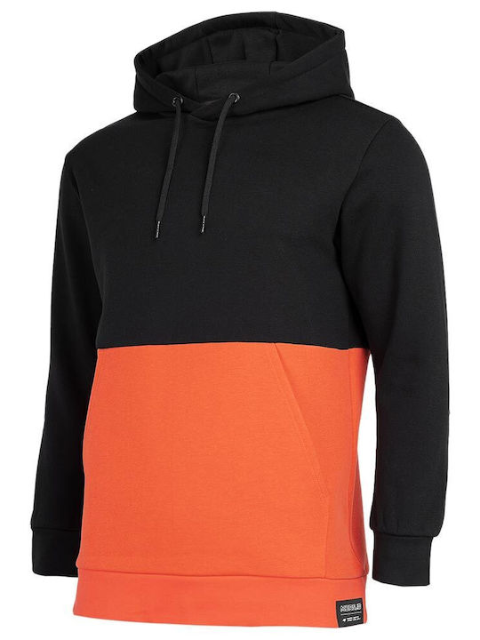 4F Men's Sweatshirt with Hood and Pockets Black