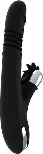 Dream Love Black & Silver Bunny Reed Vibrator Kaninchen 24cm Black