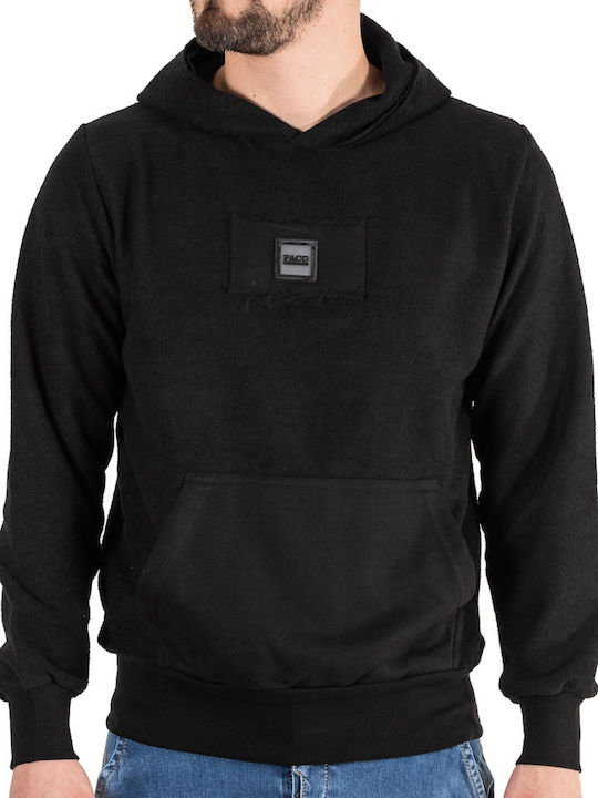 Paco & Co Men's Sweatshirt with Hood and Pockets Black