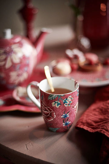 PiP Studio Flower Festival Чаша от Порцелан Тъмнорозова 350мл