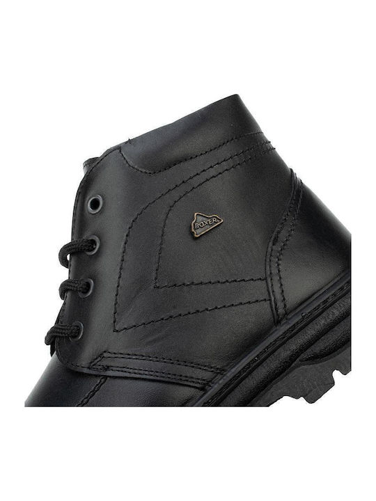 Leder Schwarz Herrenstiefel Anatomisch