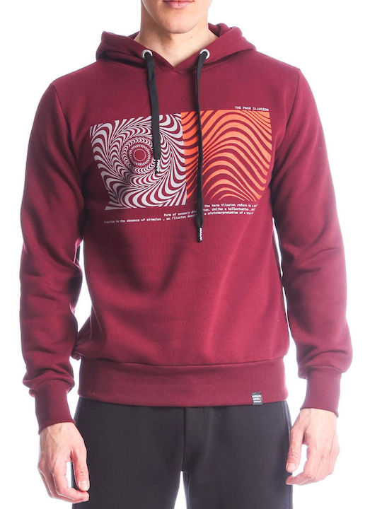 Paco & Co Men's Sweatshirt with Hood Wine