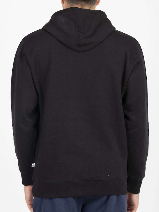 Russell Athletic Herren Sweatshirt mit Kapuze und Taschen Schwarz