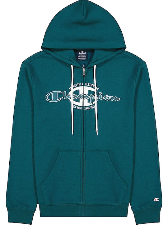 Sweatshirt with Hood Petrol Blue