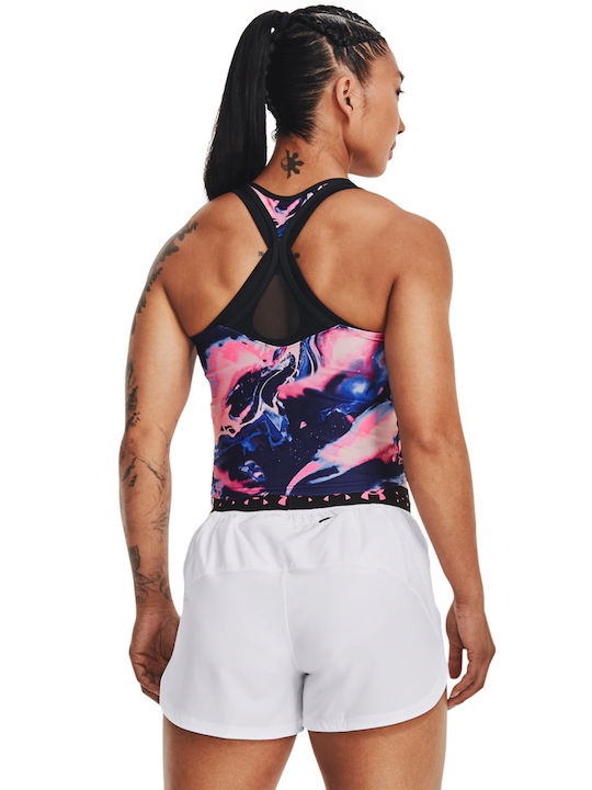 Under Armour Anywhere Women's Athletic Crop Top Sleeveless with Sheer Black Reflective