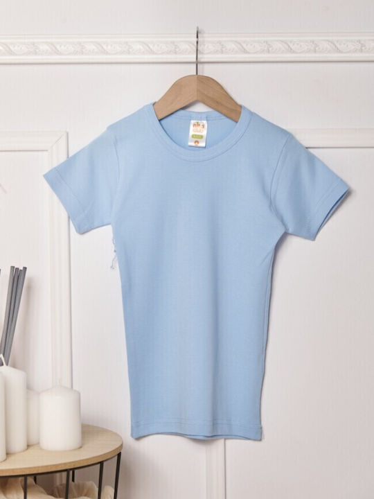 Nina Club Kids' Undershirt Short-sleeved Light Blue