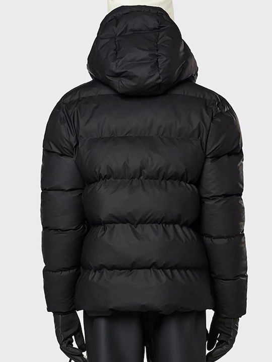 Rains Herren Winter Jacke Puffer Schwarz