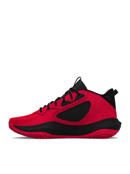 Lockdown 6 High Basketball Shoes Red / Black / White