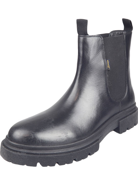 Ledice Leder Schwarz Chelsea Stiefeletten
