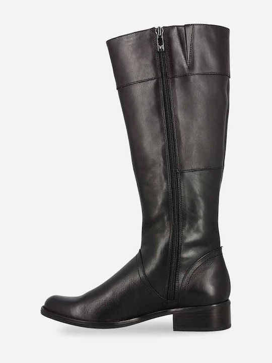 Leder Damenstiefel Schwarz