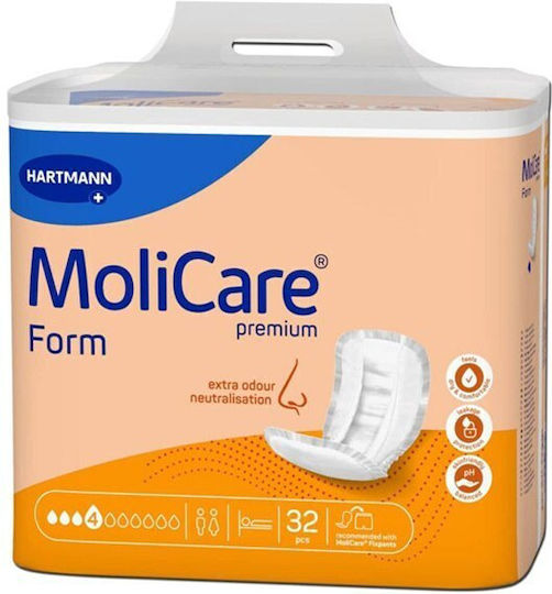 Hartmann MoliCare Premium Form Normal Plus Unisex Incontinence Pad Normal Flow 4 Drops 32pcs