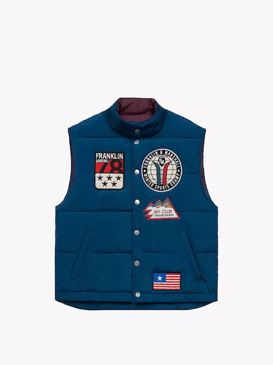 Ärmellos Jacke Puffer Blau