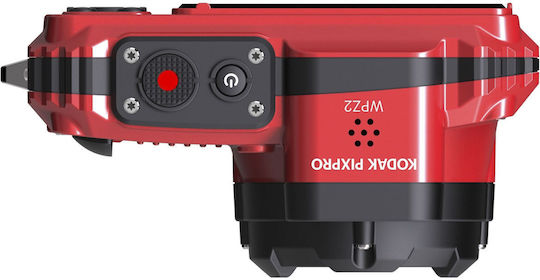 Kodak WPZ2 Compact Φωτογραφική Μηχανή 16MP Οπτικού Ζουμ 4x με Οθόνη 2.7" και Ανάλυση Video Full HD (1080p) Κόκκινη
