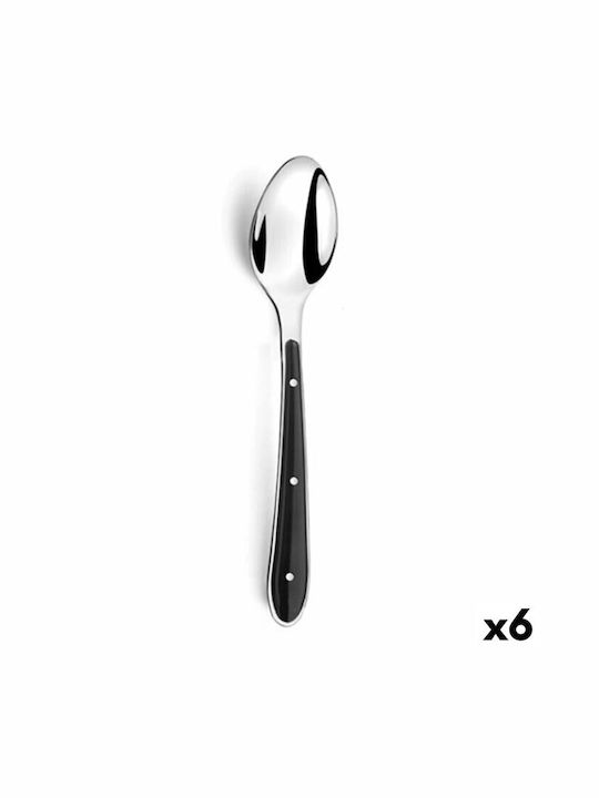 Amefa Bistro Spoon Set Desert / Ice Cream Metallic Black 13.4cm S2704654 6pcs