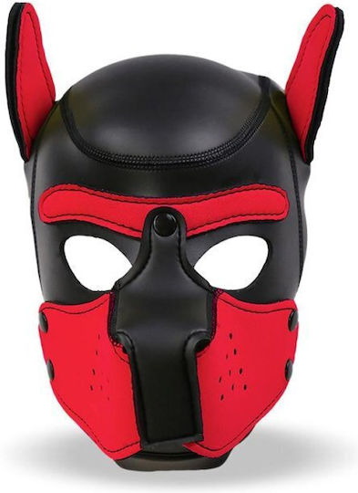IntoYou Dog Hound With Removable Muzzle BDSM Maske Black / Red