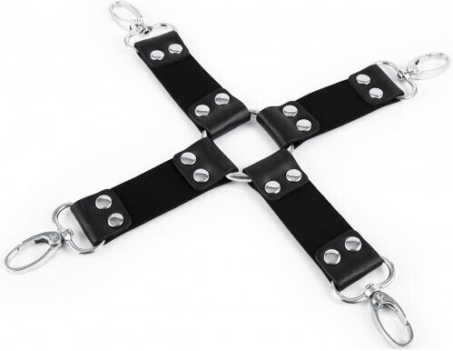 Naughty Toys Σετ για Δέσιμο Άκρων Φετιχιστικά Χιαστά Δεσμά Καρπών & Μηρών