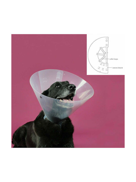 KVP Betsy Dog Collar Cone Collars In Transparent Colour 45 - 56cm