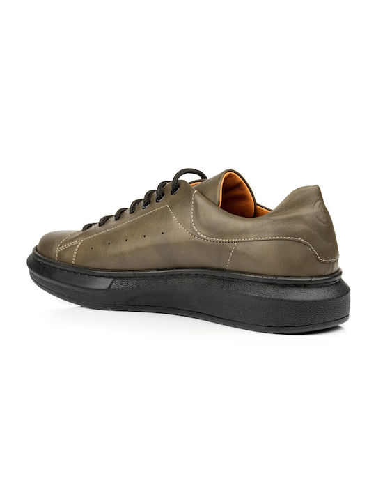 Boxer Men's Anatomic Leather Casual Shoes Olive