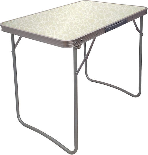 Aluminium Campingtisch Faltbar in Koffer 70x50x60cm Beige