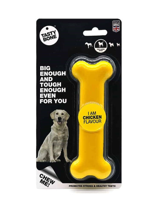 Tasty Bone Chicken Nylon Knochen-Spielzeug Hund mit Geschmack Huhn Groß 17εκ. Gelb 57024