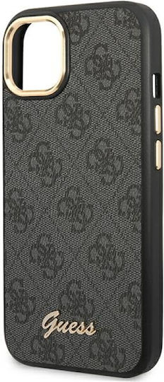 Guess Vintage Gold Logo Задна корица Пластмаса Черен (iPhone 14 Plus)