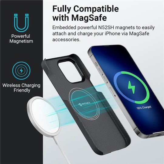 Pitaka MagEZ 3 Aramid Back Cover Aramid Fiber 0.95mm Black (iPhone 14 Pro)