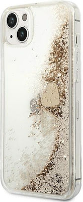 Guess Glitter Charms Back Cover Πλαστικό Χρυσό (iPhone 14 Plus)