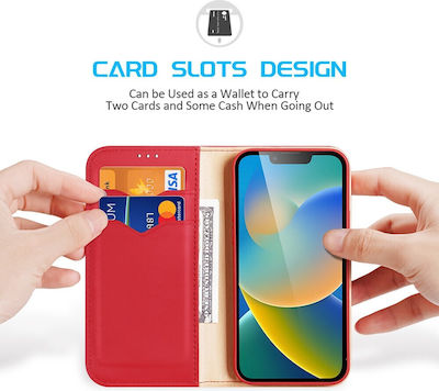 Dux Ducis Hivo Wallet Δερμάτινο Κόκκινο (iPhone 14)