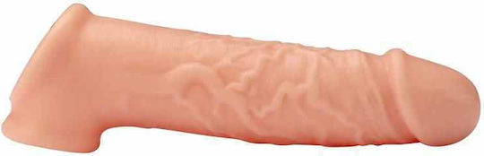 Dream Toys Real Stuff Penis Extender with Ball Strap Extensie Penis Flesh 17cm
