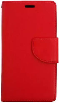 Synthetic Leather Book Red (Redmi Note 8 Pro)