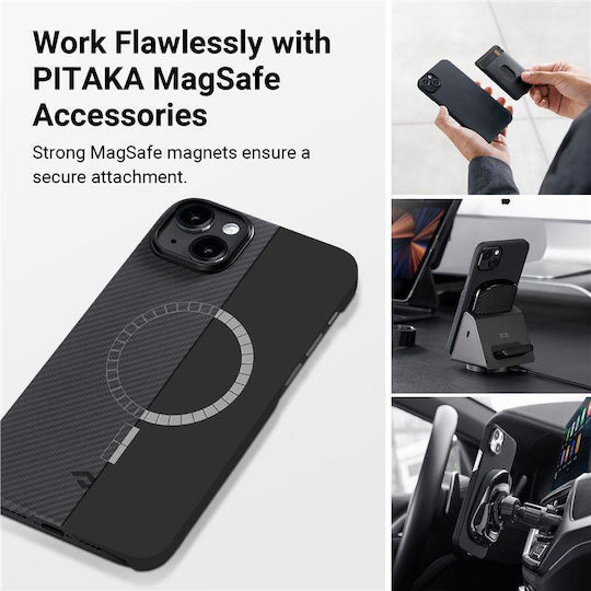 Pitaka MagEZ 3 1500D Back Cover Aramid Fiber 1.05mm Μαύρο (iPhone 14 Plus)