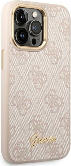 Guess Vintage Gold Logo Back Cover Πλαστικό Ροζ (iPhone 14 Pro)
